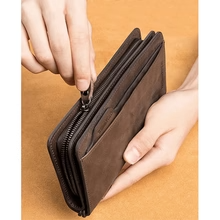 Balebaily Long Wallet for Men & Women with Zipper Pocket 15 Card Slots and Photo Window