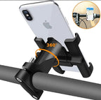 Aluminum Alloy Bike & Motorcycle Handlebar Phone Holder | Universal Mobile Stand Mount Bracket (Metal Body)