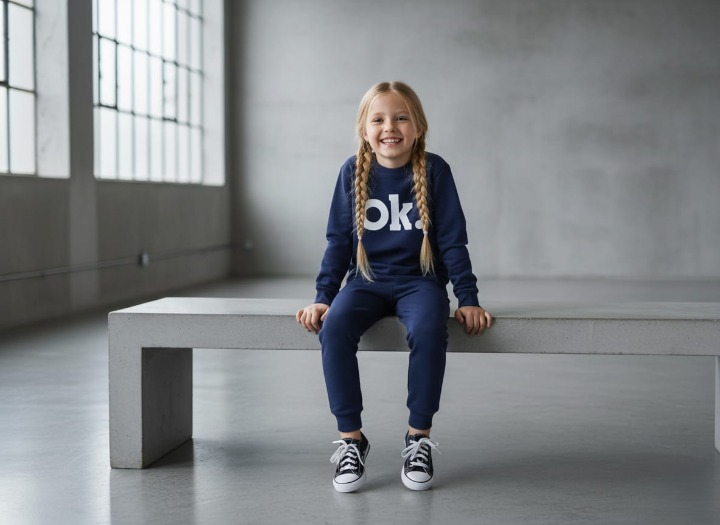 OK Printed Sweatshirt & Pajama Trouser Tracksuit for Kids | Winter Warm Fleece Clothing Set Outfit for Boys & Girls – Cozy & Trendy | FOR BABY AND KIDS