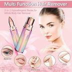 Portable Precision Electric Eyebrow Trimmer with Built-in LED Light – Compact & Travel-Friendly Grooming Tool
