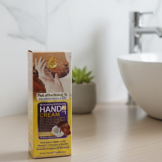 Fruit of the Wokali Smooth Moisturizing Hand Cream 130 ML – With Cocoa Butter & Coconut Oil for Soft Hands