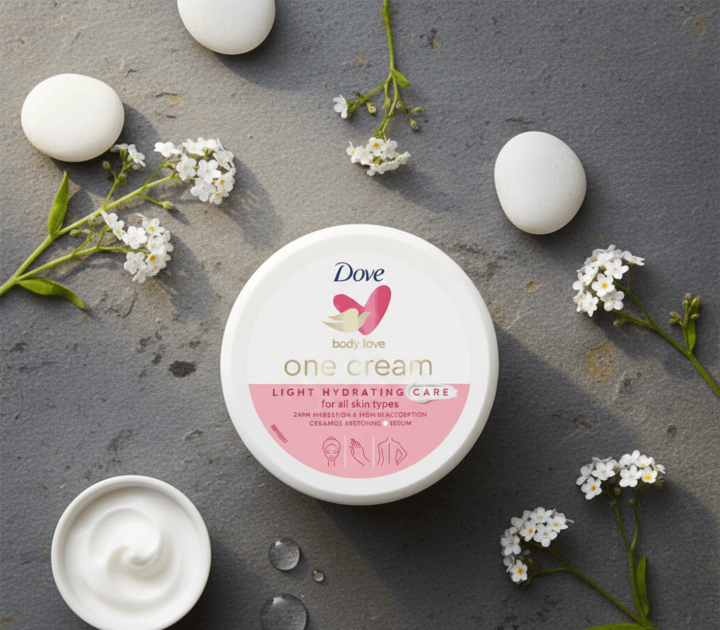 Dove Body Love One Cream – All-in-One Moisturizer for Face, Hands & Body | Deep Hydration, Soft Skin & Nourishing Daily Care ( 250 )gram
