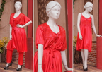 3 Pcs Luxury Silk Nightwear Set with Lace Trim – Satin Sleepwear for Women Free Size