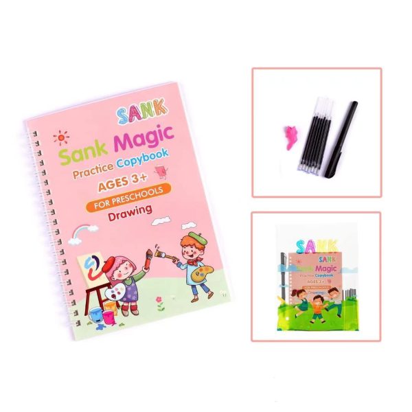 Sank Magic book Practice [Pack of 4] | Tracing Handwriting First Preschool Baby Learning Books for Kids