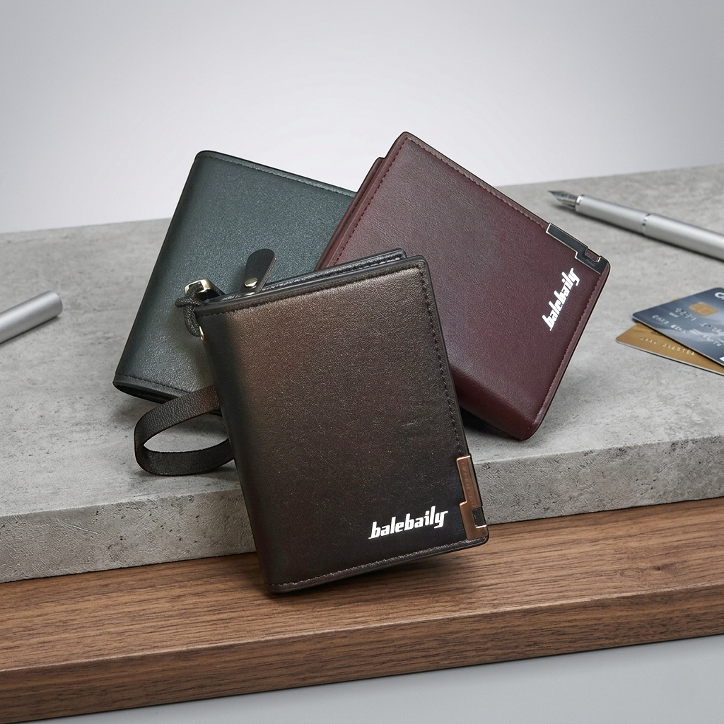 Balebaily Compact Short Wallet – Multi Card Holder with Money Clip & Coin Pocket for Men & Women