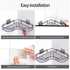 Shower, Bathtub, and Toilet Durable &amp; Rustproof Corner Storage Organizer
