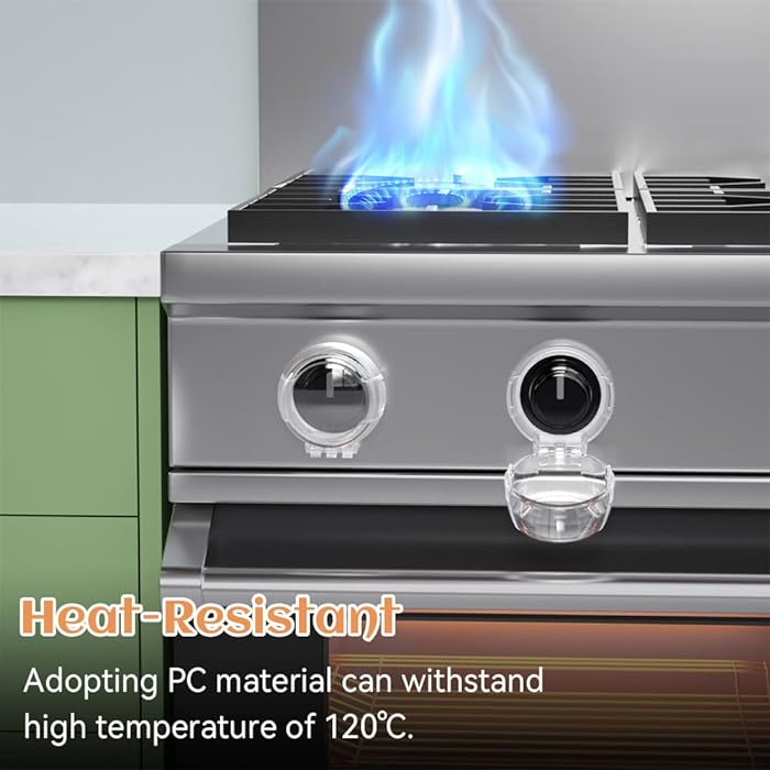 2 PC's stove knob lock Baby Safety Stove Gas Knob Covers &amp; Childproof Oven Lock, Kitchen Safety Stove Locks for Babies &amp; Toddlers