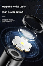 Rechargeable White Laser Super Battery Aluminum LED Flashlight, Body  Tactical,Long Battery Zoomable, Light