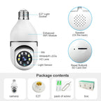 Speed-X Bulb Camera 1080p Wifi 360 Degree Panoramic Night Vision Two-Way Audio Motion Detection