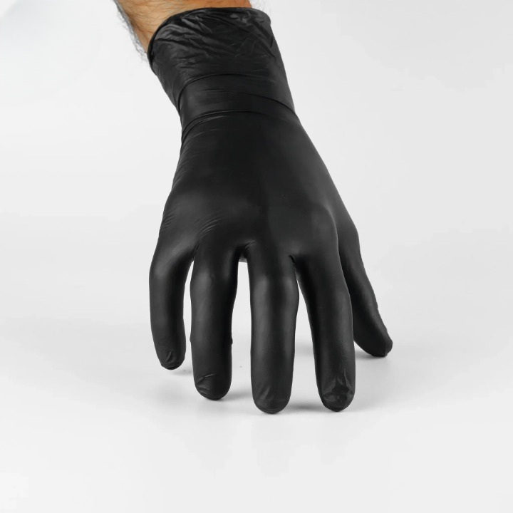 Safety Fine Black Nitrile Gloves – Powder-Free, Disposable – Box of 100
