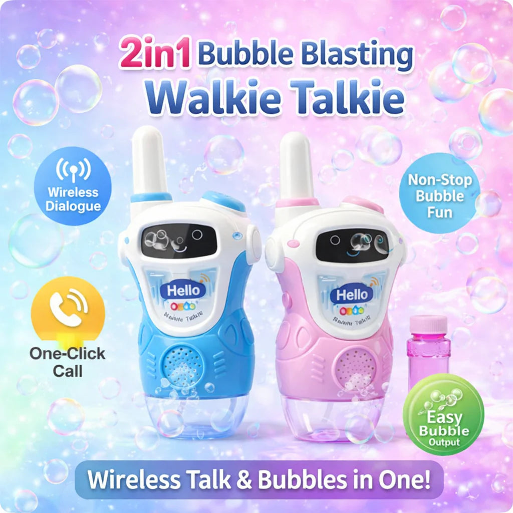 2 Pcs Intercom Bubble Machine Walkie Talkie Kids Bubble Maker Toy Fun Outdoor Bubble Blower Toy For Kids