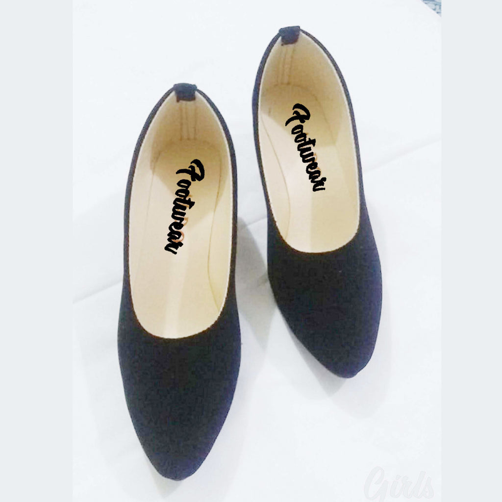 Ladies Velvet Pump Shoes – Comfortable 2 Inch Heel Casual & Party Wear Stylish Coat Pumps for Women