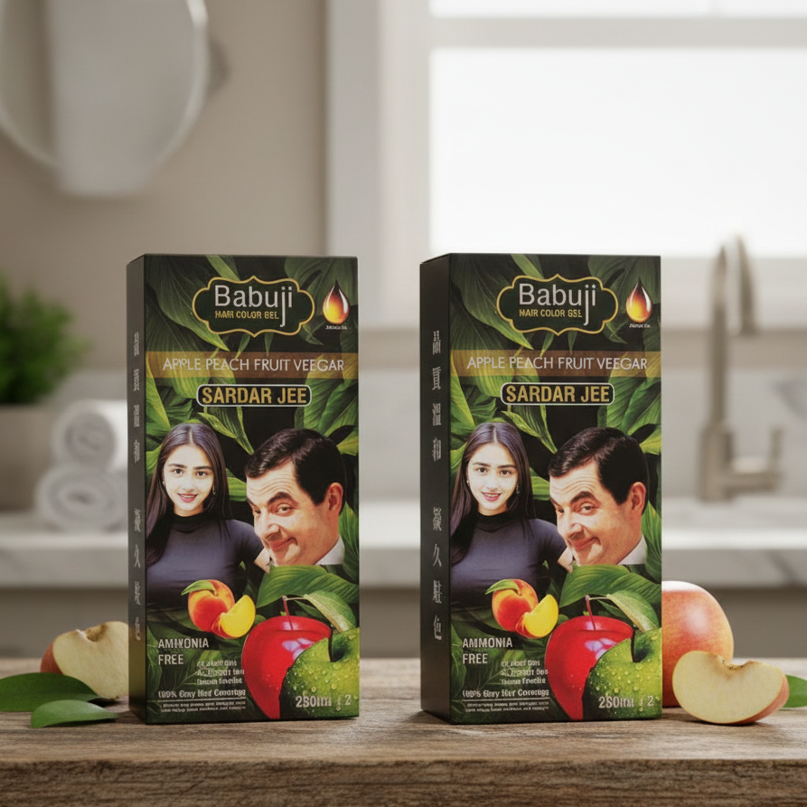 Babu Ji Hair Color Providing Confidence In Every Shade Long Lasting Color Natural Shine - 250ML x 2