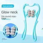 6 Wheel Pressure Point Neck Massager Relieve Neck, Back And Shoulder Pain (Random Color)