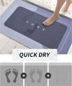 Best Quality Quick-Dry Non-Slip Home Mat – Absorbent, Washable Square Floor Mat for Bathroom, Kitchen &amp; Entryway - Random Color