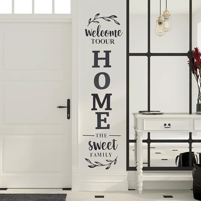3d wall art  "Welcome to Our Home the Sweet Family" Wall Decoration for Home Office Dorm