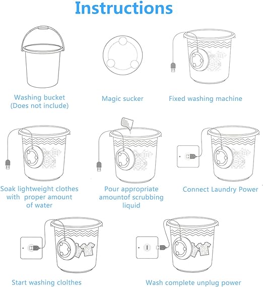 Portable USB Travel Washer | Ultrasonic Rotating Turbine Washing Machine for Socks Underwear Dishes Clothes