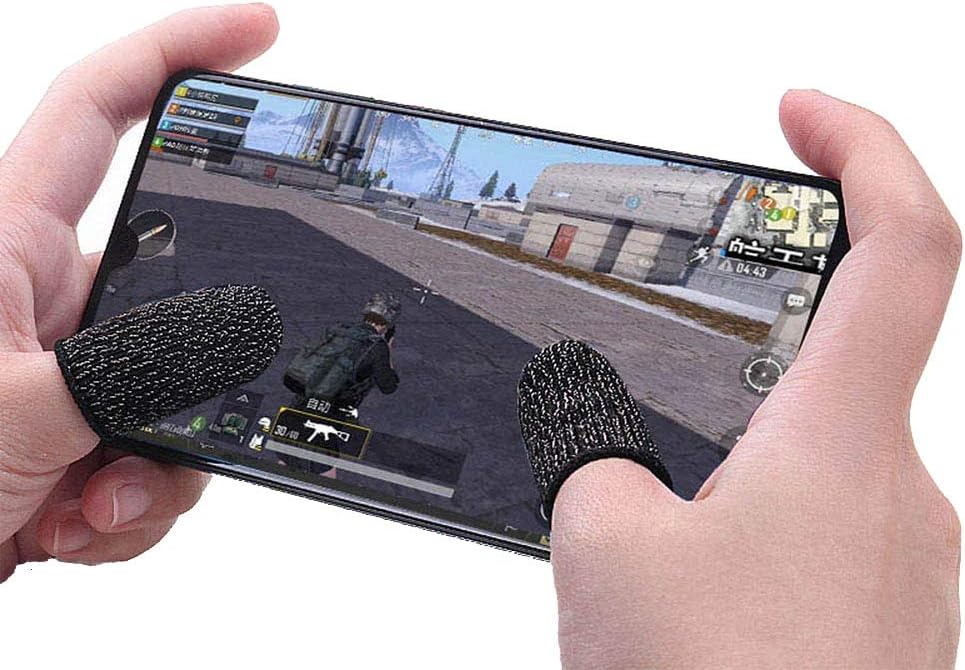 2 Pc Touch Screen Finger Sleeve, Mobile Game Fingering Sleeve, Anti-slip Anti-sweat Ultra-thin Breathable Touch Screen Finger Sleeves for Android Mobile Games