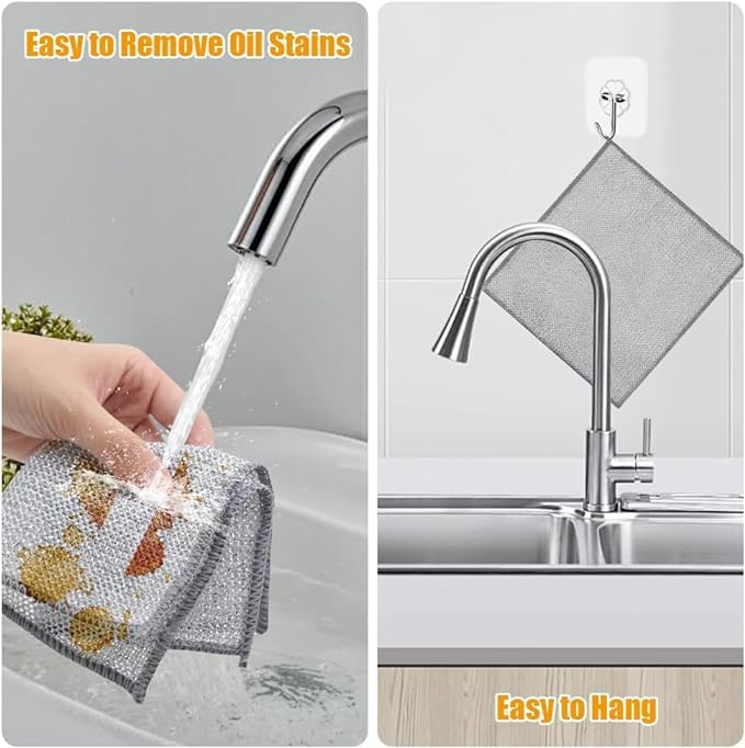 Dish washing Cleaning cloth | Wire Dish washing Rugs for Wet and Dry Kitchen