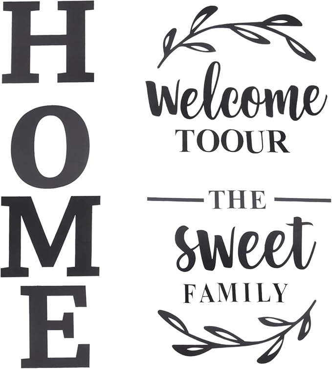 3d wall art  "Welcome to Our Home the Sweet Family" Wall Decoration for Home Office Dorm