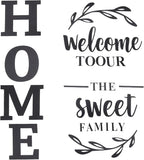 3d wall art  "Welcome to Our Home the Sweet Family" Wall Decoration for Home Office Dorm
