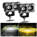 Motorcycle Robot Dual Colour LED Work &amp; Driving Lights – 5000K–6500K Two-Color External Headlights / Fog Lamp