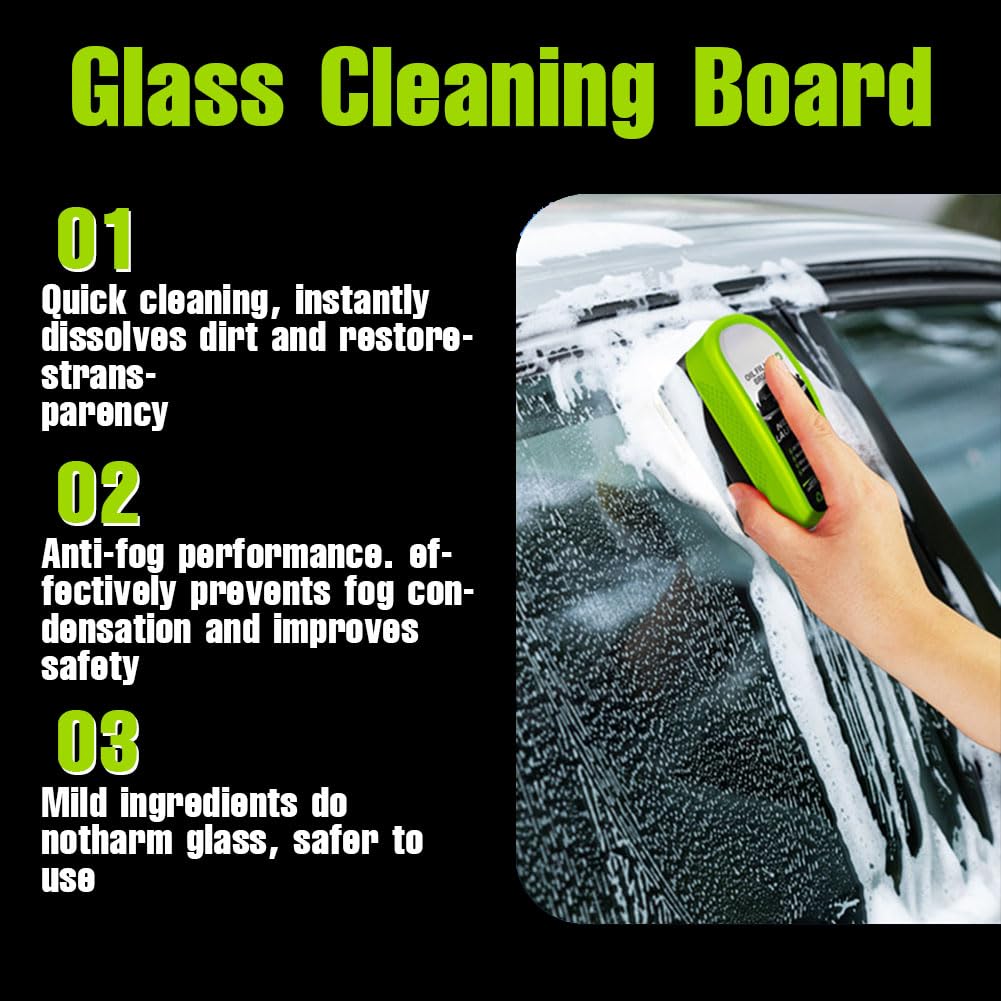 1Pc Oil Film Brush 2.0, Clear Vision Glass Cleaner, Clearview Shield Clear Vision Windshield Cleaner, Car Windows (With extra liquid)