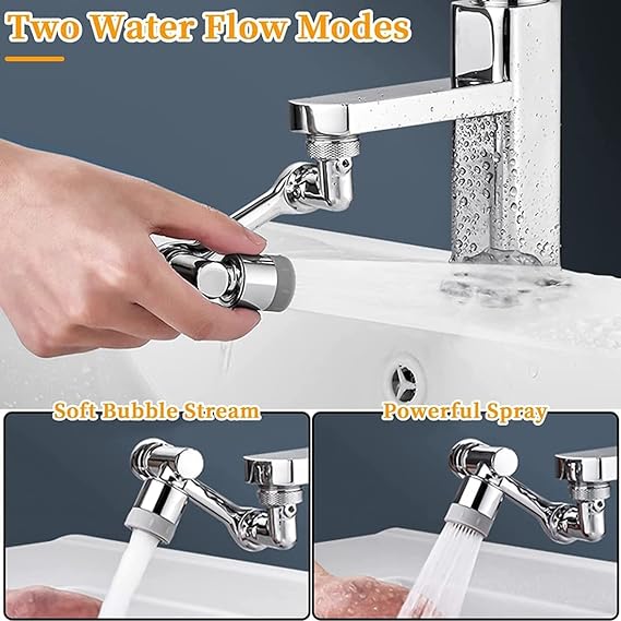 Rotation Faucet Sprayer Head Universal 1080°Rotatable Bathroom Washbasin Tap Splash Filter  Water Saving Bubbler Nozzle (Without Box)