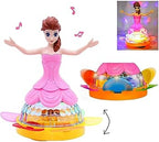 Princess Dancing Doll Toy with 3D Lights, Music &amp; Rotating Movement – Musical LED Doll for Kids