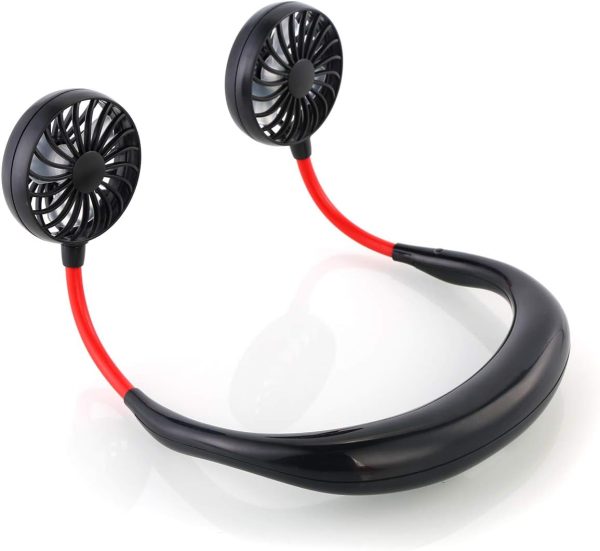 Mini Neck Fan | Usb Rechargeable Fan, 3 Mode , 7 Wings (Random Colors)