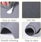 Nonslip Soft Rubber Bath Mat for Bathtub and Shower, Anti Slip Bacterial Anti Bacterial Machine Washable PVC Bath Mat for Bathroom Bathroom Written Mat (random color)