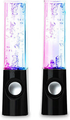 Water Dancing LED Speakers – Colorful Fountain Music Speaker with 3D Sound | USB Powered Portable Desktop Speaker (Random Color)