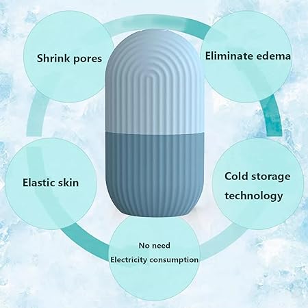 Reusable Facial Ice Roller for Face | Enhance Skin Glow Shrink &amp;Tighten Pores (random color)