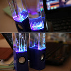 Water Dancing LED Speakers – Colorful Fountain Music Speaker with 3D Sound | USB Powered Portable Desktop Speaker (Random Color)