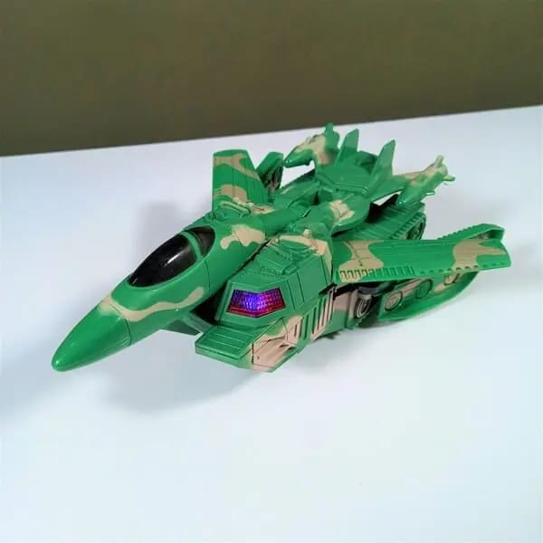 2‑in‑1 Military Aircraft & Tank Toy | Transformable Fighter Jet & Tank | Durable & Safe for Kids (random colour)
