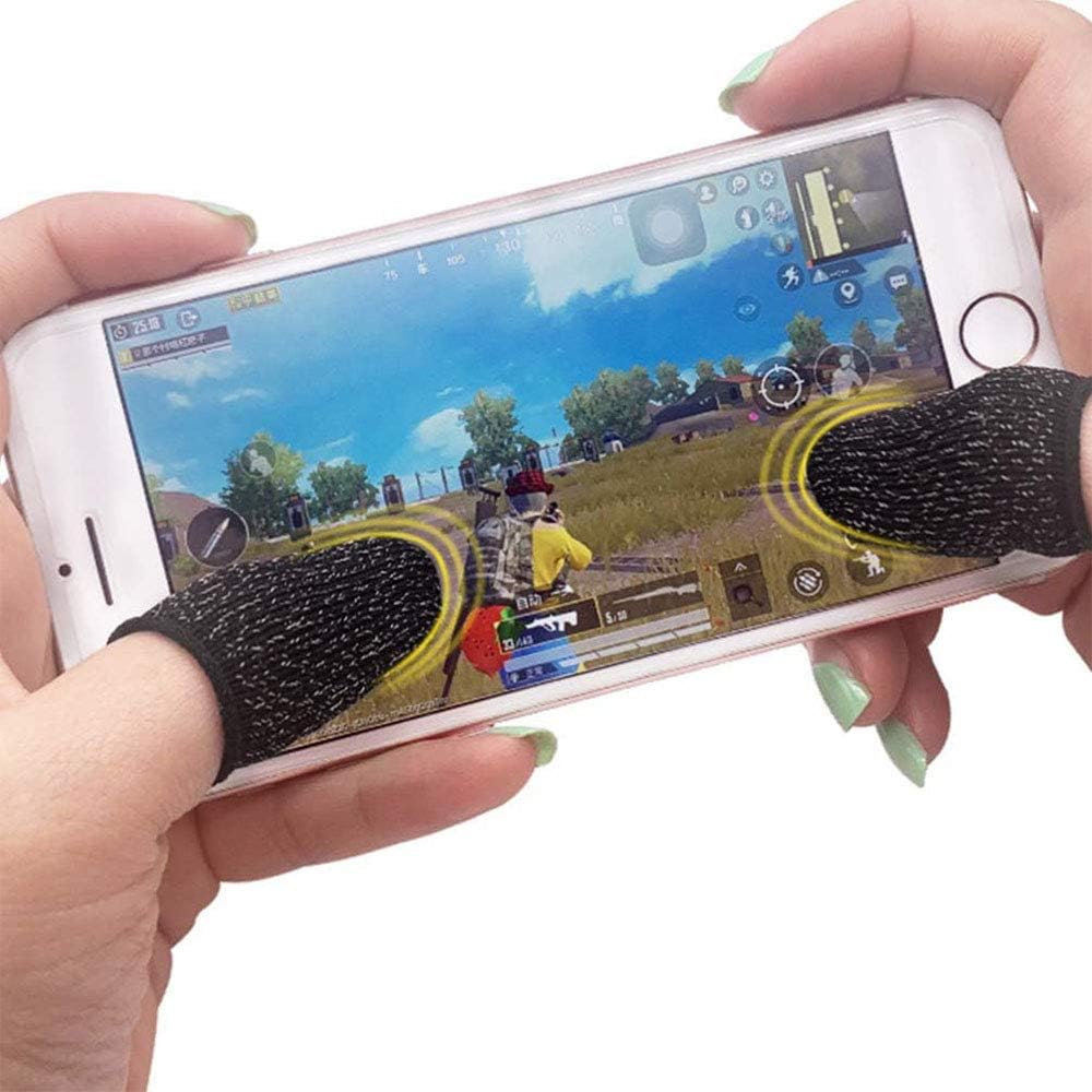 Premium Gaming Finger Sleeves Bundle -  Breathable, Anti-Sweat, Touch Screen-Friendly Thumb Gloves for PUBG &amp; Mobile Gaming