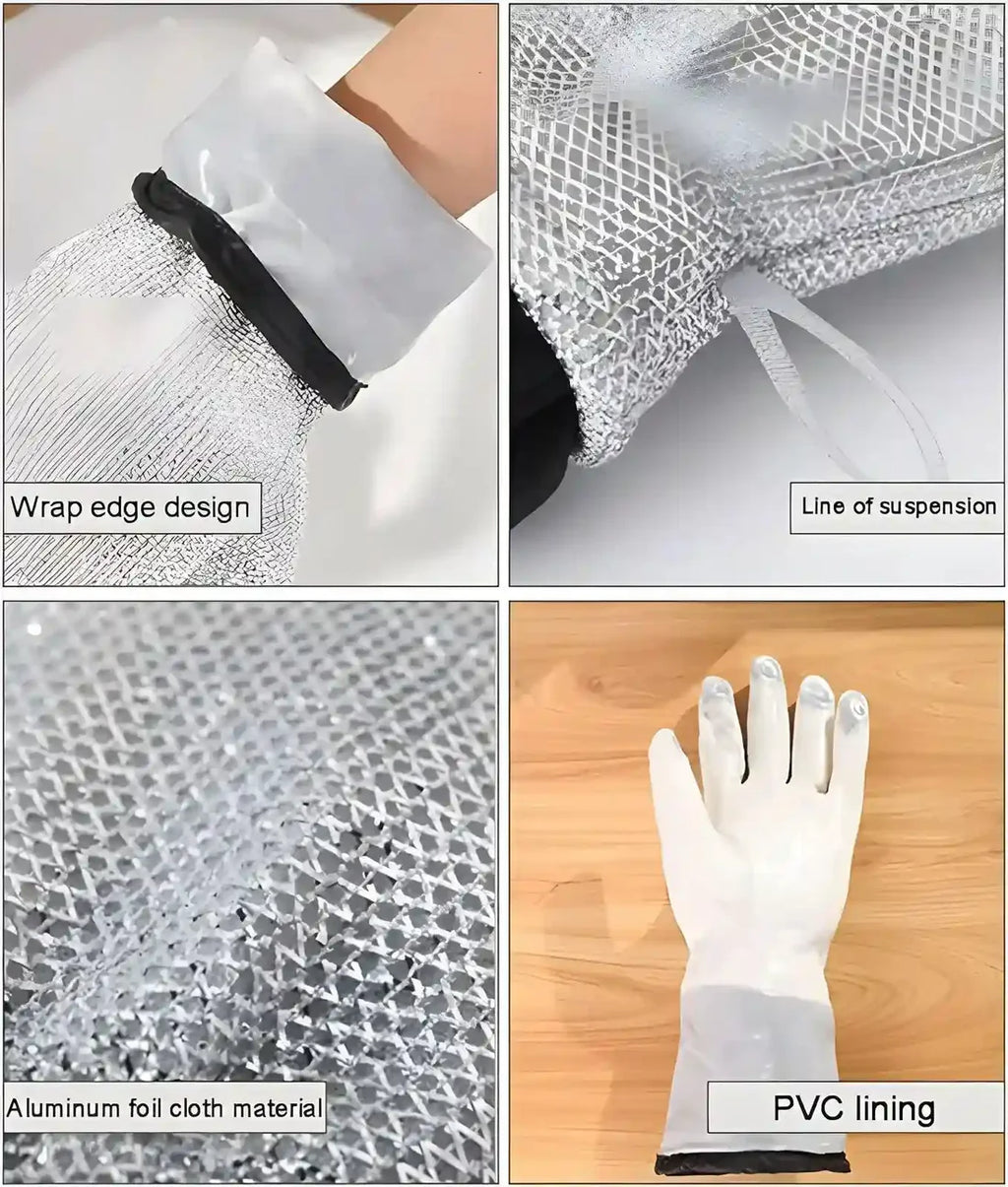 (1pcs) Wire Dishwashing Gloves | Dishwashing Rags For Wet And Dry Non-scratch Wire Dish Cloths For Washing Dishes, Kitchen (random color)