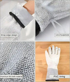 (1pcs) Wire Dishwashing Gloves | Dishwashing Rags For Wet And Dry Non-scratch Wire Dish Cloths For Washing Dishes, Kitchen (random color)