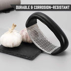 Garlic Press Rocker - Stainless Steel Garlic Press, Versatile Garlic Crusher, Easy to Use and Store Garlic Mincer – Effortless Cleanup and Dish Safe Garlic Grater(random color)