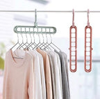 Magic Hanger Multipurpose 9 Hole Space Saving Closet Organizer – Multicolor