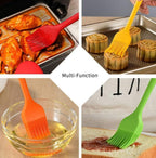 01 Piece Food Grade Kitchen Household Oil Heat Resistant Silicone Brush, Brush For Perfect Apply Baking, Cooking, BBQ Basting Baking Cooking Bbq Grill Spread Oil Butter Sauce ( Random Color )