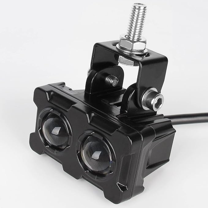 Motorcycle Robot Dual Colour LED Work &amp; Driving Lights – 5000K–6500K Two-Color External Headlights / Fog Lamp