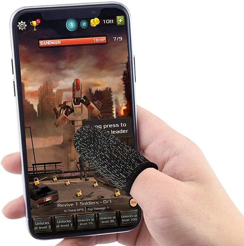 Premium Gaming Finger Sleeves Bundle -  Breathable, Anti-Sweat, Touch Screen-Friendly Thumb Gloves for PUBG &amp; Mobile Gaming