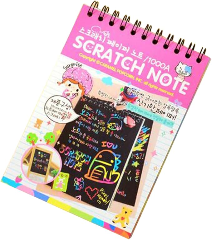 Scratch Note Pad -   Rainbow Drawing Draft Books for Children (random book)