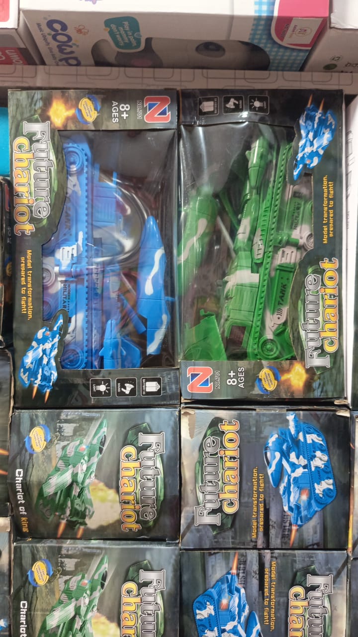 2‑in‑1 Military Aircraft & Tank Toy | Transformable Fighter Jet & Tank | Durable & Safe for Kids (random colour)
