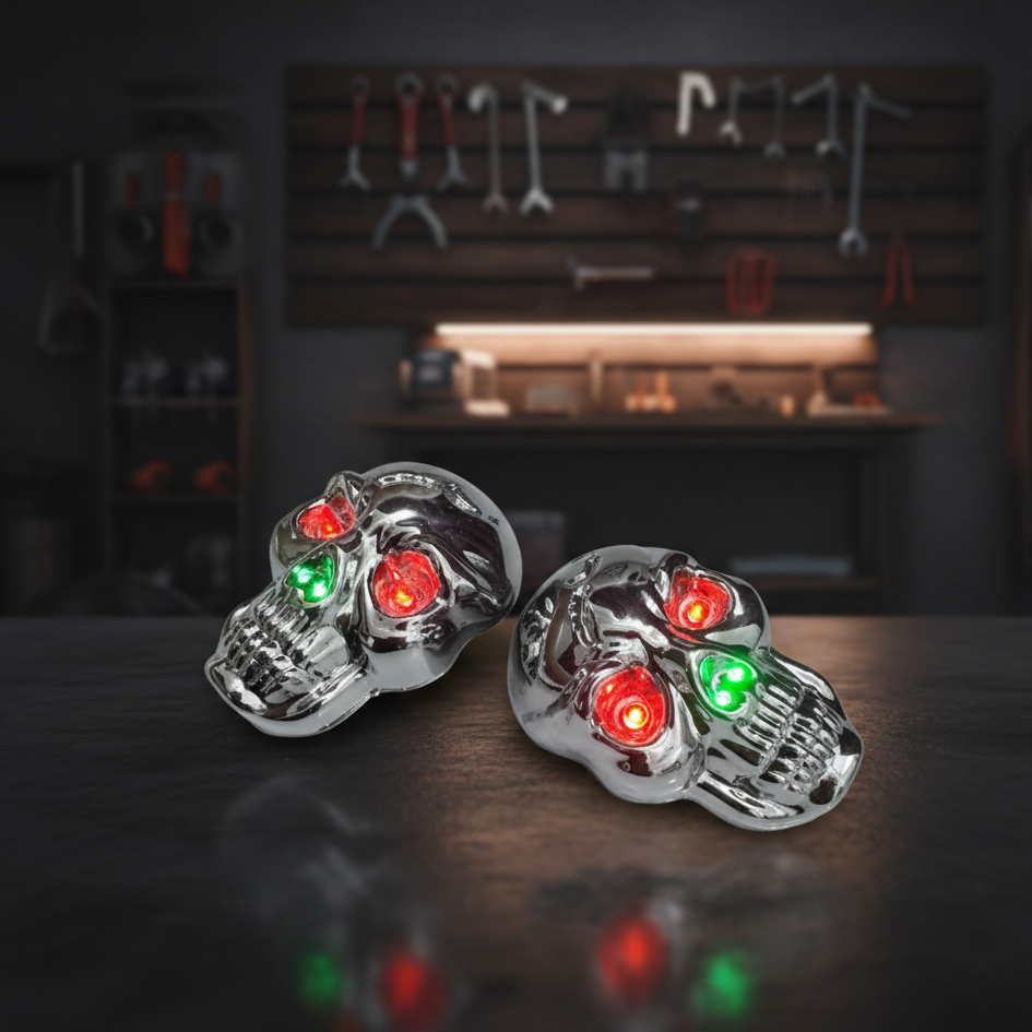 Special Decoration Fancy Stylish Skull Shape Motorcycle Indicators