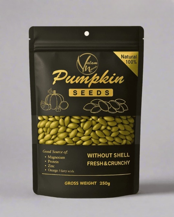 Premium 100% Natural Pumpkin Seeds Without Shell – Fresh, Crunchy, And Nutritious Snack | Rich In Protein, Magnesium, Zinc & Omega-3 Fatty Acids