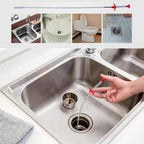 Stainless Steel Sink Wire Drain Cleaner | 60cm Spring Cleaning Stick