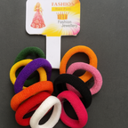 Pack Of 8 Hair Poni Set – Durable And Stylish Black And Multicolor Hair Bands For Women And Girls – Strong Elastic, Comfortable, And Everyday Use