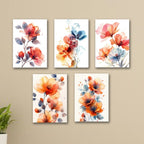 Set of 5 Premium Wall Art Photo Tiles – Modern Home Decor Sets 8x11